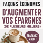 Illustration d'une femme réfléchissant à ses économies avec un carnet et un stylo