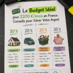 Femme examinant son budget mensuel avec des calculs et un ordinateur