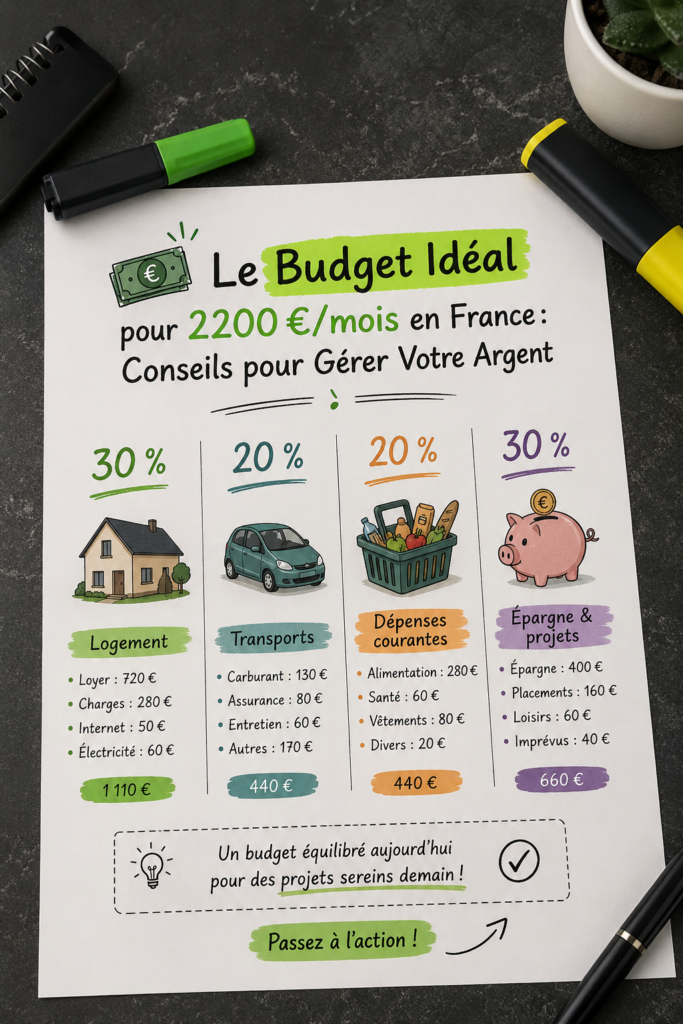 Femme examinant son budget mensuel avec des calculs et un ordinateur