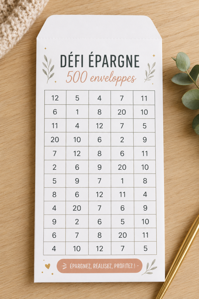 Une image d'enveloppes colorées étiquetées pour le budget personnel sur une table.