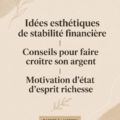 Femme élégante réfléchissant à sa stabilité financière dans un décor chic