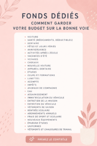 Femme réfléchissant à son budget avec des fonds de réserve visibles