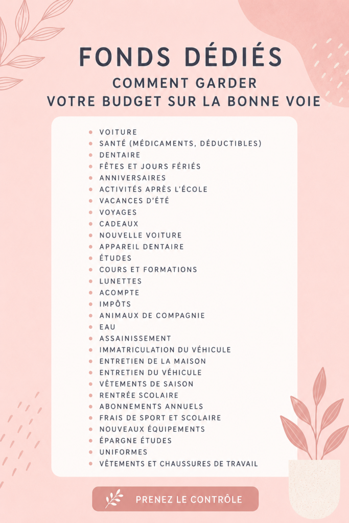 Femme réfléchissant à son budget avec des fonds de réserve visibles