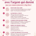 Femme réfléchissant à des habitudes financières durables sur un carnet.