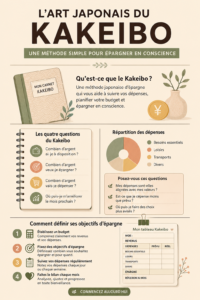 Femme utilisant un carnet Kakeibo pour gérer son budget