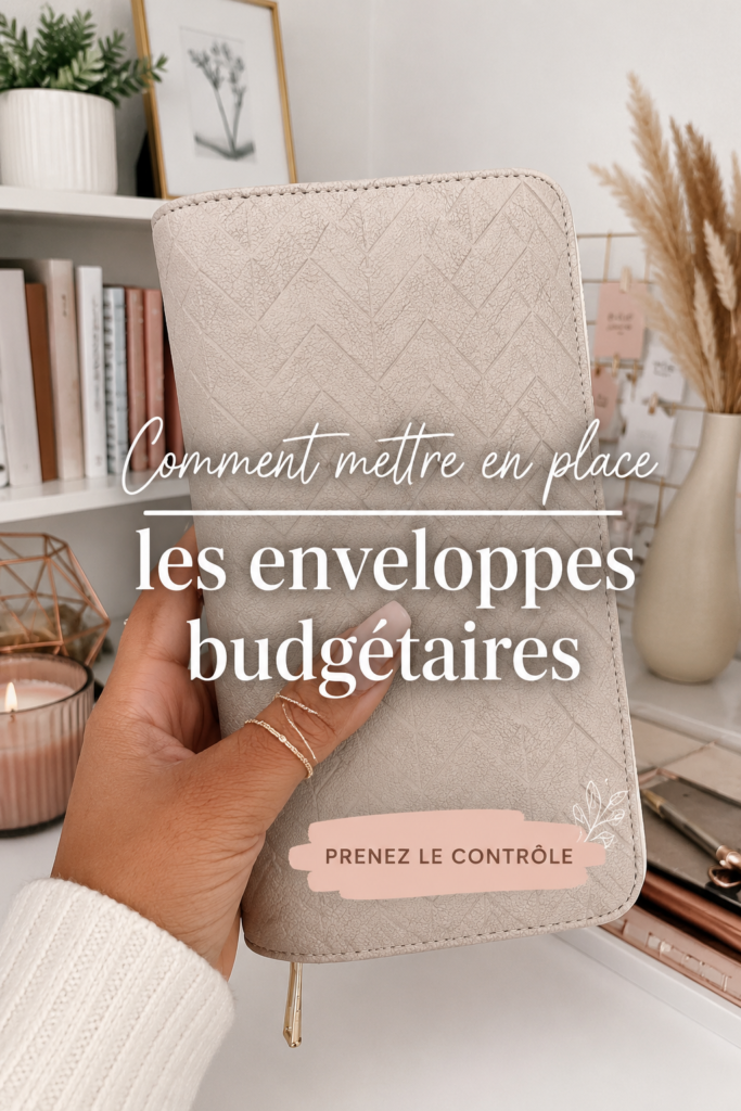 Femme utilisant des enveloppes pour gérer son budget