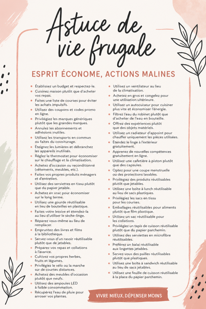 Femme souriante préparant un repas frugal avec des ingrédients simples.
