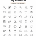 Un aperçu de 50 icônes Notion gratuites adaptées à divers projets.