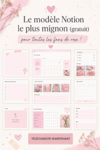 Photo d'un modèle Notion au design élégant et rose, illustrant son esthétique douce et féminine.