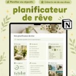 Capture d'écran d'un modèle Notion pour la planification des objectifs en 2024.