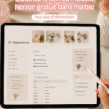 Un écran d'ordinateur affichant un modèle Notion gratuit pour l'organisation personnelle.