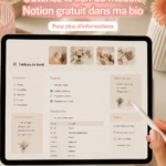 Un écran d'ordinateur affichant un modèle Notion gratuit pour l'organisation personnelle.