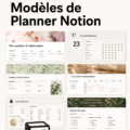 Une capture d'écran d'un modèle de planificateur Notion bien structuré et coloré.
