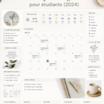 Capture d'écran de modèles Notion esthétiques pour étudiants, affichant une interface intuitive et colorée.