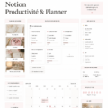 Capture d'écran d'un tableau Notion bien organisé représentant un espace de travail productif.