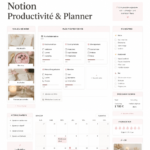 Capture d'écran d'un tableau Notion bien organisé représentant un espace de travail productif.