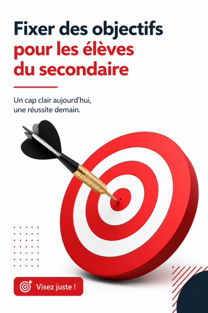 Un parent aide son adolescent à définir des objectifs scolaires clairs et réalistes.
