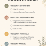 Femme affichant ses objectifs culturels pour 2026
