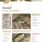 Femme utilisant Notion pour organiser son espace de travail, avec une décoration inspirante et fonctionnelle.