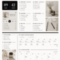 Exemple de page d'accueil minimaliste sur Notion