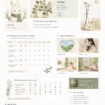 Capture d'écran d'une page d'accueil personnalisée sur Notion, illustrant un design accueillant et organisé.