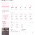Une capture d'écran d'un planner Notion pour étudiants, illustrant une organisation efficace.
