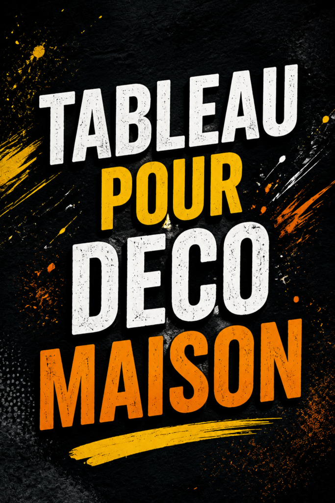 Tableau décoratif coloré accroché dans un salon moderne montrant un design contemporain.