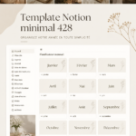 Modèle Notion minimaliste avec un design épuré.