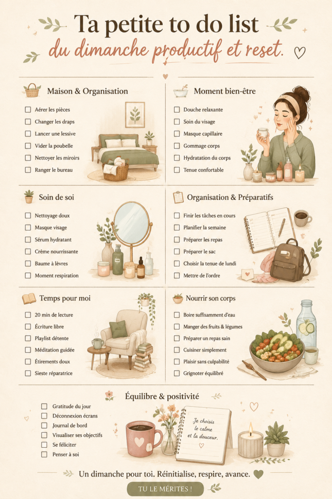 Une to-do list sur une table en bois avec des plantes en arrière-plan.