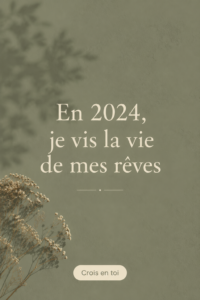 Femme contemplant ses objectifs de vie pour 2024, symbole de rêves réalisés.