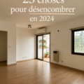 Une maison épurée avec des objets minimaux visibles, symbolisant le désencombrement.