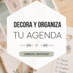Agenda décoré avec des stickers colorés et des notes créatives