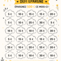 Illustration d'un défi d'économies de 500$ avec des outils gratuits
