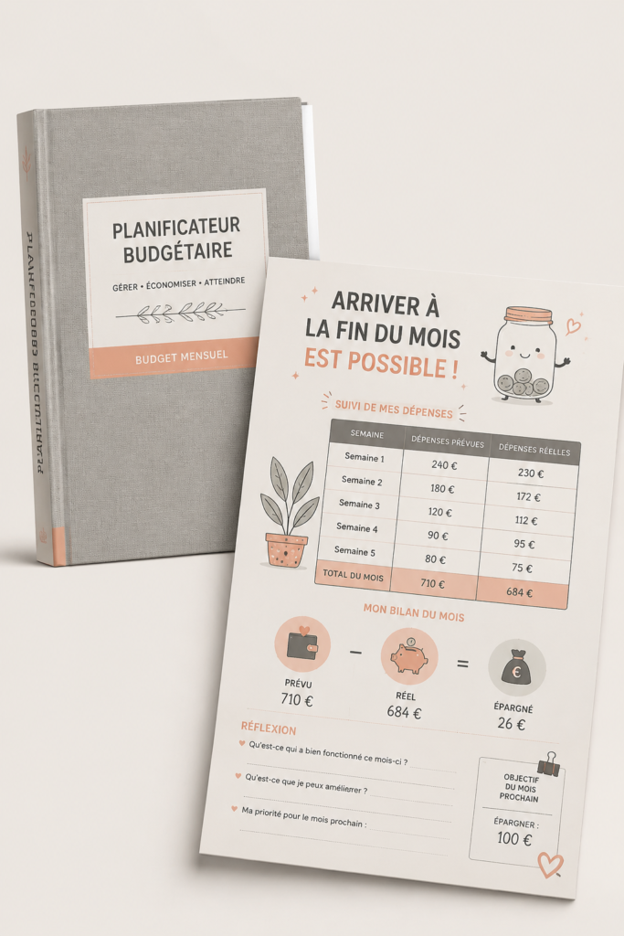 Femme souriante regardant un budget