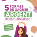 Un adolescent souriant tenant un ordinateur portable, prêt à gagner de l'argent en ligne.