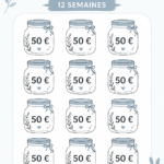 Kit d'épargne pour une meilleure gestion du budget avec imprimés organisés.