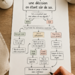 Femme réfléchissant à une décision avec assurance