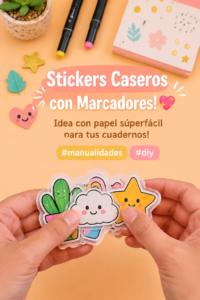 Stickers policiers faits maison sur un cahier personnalisé avec des marqueurs colorés.