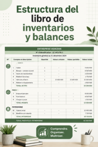 Image d'un livre d'inventaires ouvert avec des notes et des stylos, symbolisant une bonne gestion financière.