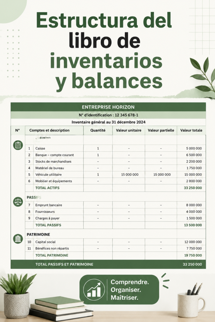 Image d'un livre d'inventaires ouvert avec des notes et des stylos, symbolisant une bonne gestion financière.
