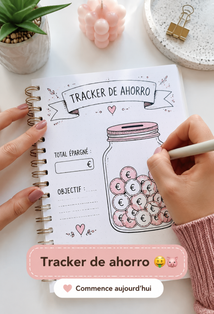 Femme utilisant un tracker d'épargne sur une tablette