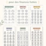 Des trackers d'économies imprimables en papier, prêts à être utilisés pour une meilleure gestion financière.