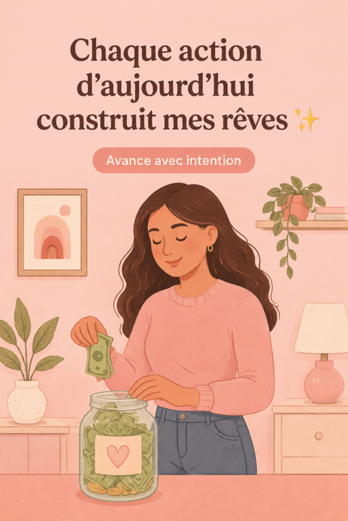 femme réfléchissant à ses objectifs financiers avec un carnet et un stylo