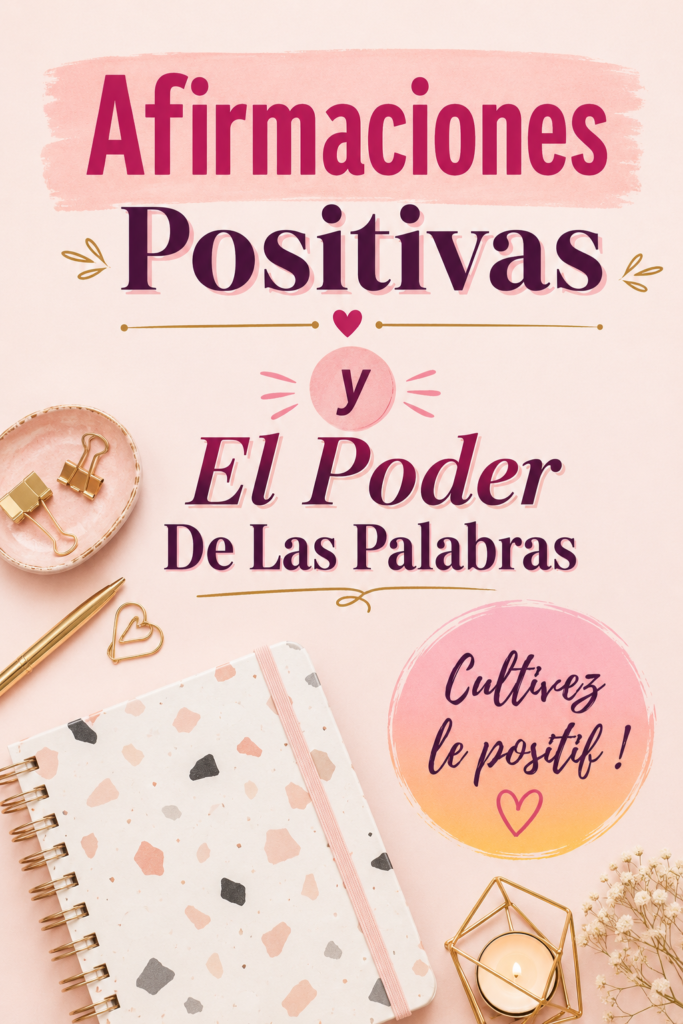 Une femme souriante lisant des affirmations positives sur un carnet