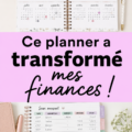 Une femme heureuse utilisant un planner pour gérer ses finances