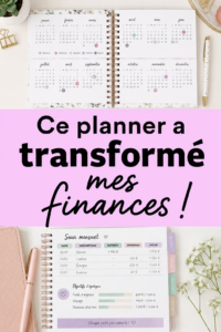 Une femme heureuse utilisant un planner pour gérer ses finances