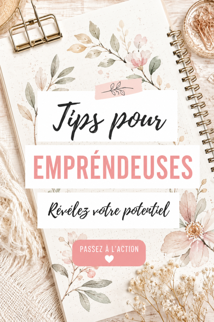 Femme entrepreneuse souriante tenant un carnet et un stylo, réfléchissant à ses investissements.