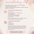 Femme prête pour une séance de microblading avec un formulaire de consentement