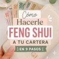 Femme appliquant le feng shui à son portefeuille pour améliorer ses finances.
