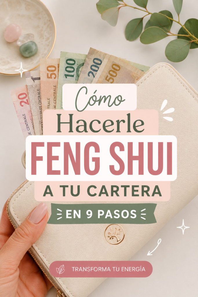 Femme appliquant le feng shui à son portefeuille pour améliorer ses finances.